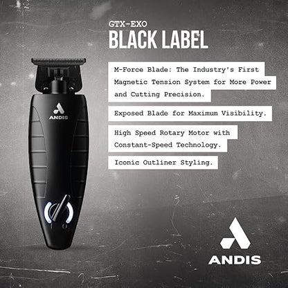 Andis GTX-EXO M-Force Replacement Hiar Cutting Blade, Deep Tooth, Zero-Gapped, Black